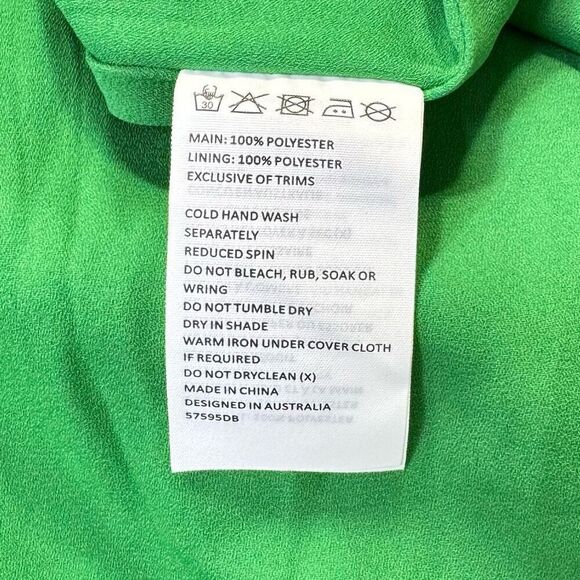 NWT Bardot Fauna Cold Shoulder Ruched Bodice Floral Midi Flare Dress Green Small - Picture 9 of 10